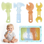 tyry.hu Baby Teething Toys for Boys and Girls 0-6 Months, 6-12 Months, BPA Free Silicone Teether Chew Toys, 4 Packs