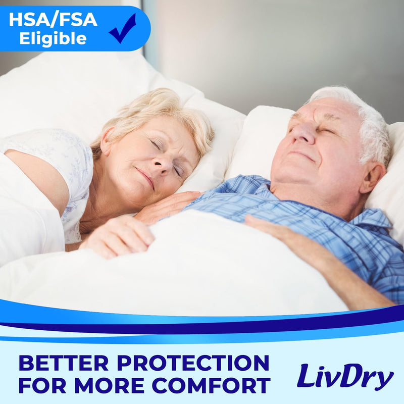 LivDry 2XL Overnight Adult Diapers for Women and Men, XXL Incontinence Underwear, 60”-80" Waist, Disposable Pull-On Briefs, XX-Large, 12 Pack