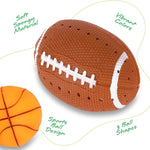 ArtCreativity Pool Toys for Toddlers 1-3, Splash Sports Balls Water Toys, 3 Different Athletic Water Ball Designs Include Football, Basketball & Soccer Ball, Spongy Pool & Bath Toys for Kids Ages 4-8