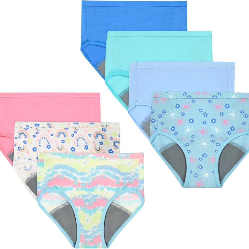 Hanes Toddler Girls' Potty Trainer Brief, Moisture-Wicking Panty, Odor Protection Potty Trainer Underwear, 6-Pack