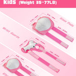 Kids Protective Gear Set, Knee and Elbow Pads with Wrist Guards for Ages 3-8 Year Toddler