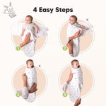 3pk Organic Swaddles for Newborns Girls, Boys & Hats (Nordic, 0-3M) | Soft Cotton Baby Sleep Sacks 0-3 Months, Breathable Baby Hats and Swaddles 0-3 Months, Newborn Essentials Must Haves