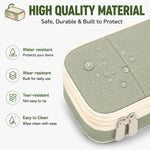 PUPTILY Pencil Case, Large Capacity Aesthetic Pencil Cases with Durable Zipper, Big Stationery Pencil Pouch for Women & Men, Adults Portable Storage Organizer Bag for College, Office, Travel (Green)