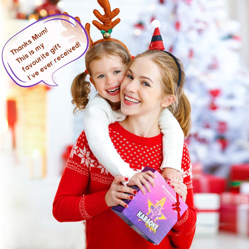YLL Portable Karaoke Machine with 2 Wireless Mics, Kids Singing Toy for 3-10+ Years