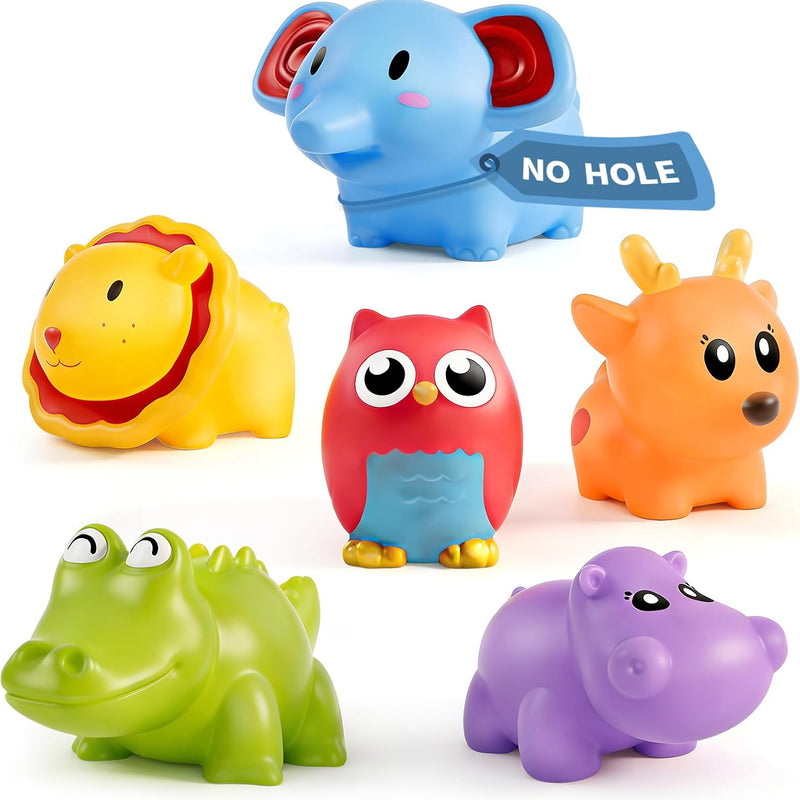 Hely Cancy Infant Bath Toys, No-Hole Design for Safe & Easy Cleaning, 18+ Months
