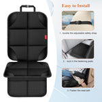 Car Seat Protector, Carseat Seat Protectors with Thick Padding No Imprints | Non-Slip Backing, Waterproof, Universal Fit, Heat Resistant, 600D Fabric Car Seat Covers with Storage Pockets for Baby