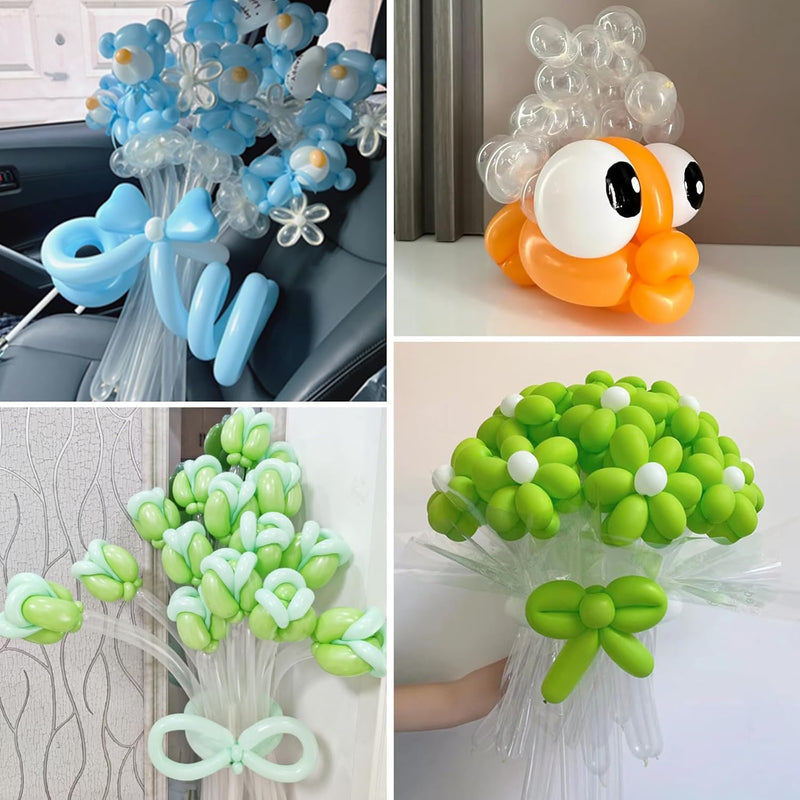100pcs clear 260 balloons latex for tying balloon arch, decorations, parties, weddings and more