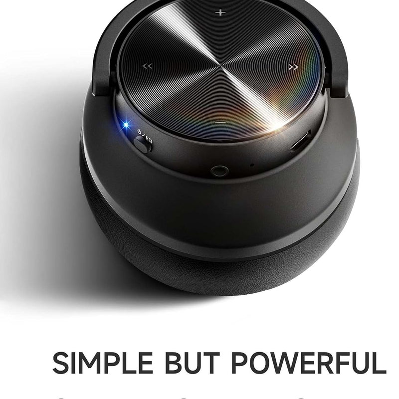 Picun B8 Bluetooth Headphones, 120H Playtime Headphone Wireless Bluetooth with 3 EQ Modes, Low Latency, Hands-Free Calls, Over Ear Headphones for Travel Home Office Cellphone PC Black