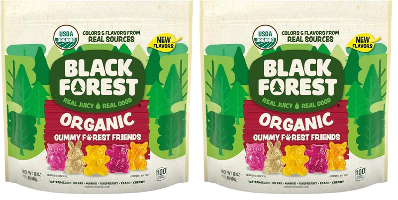 Black Forest USDA Organic Gummy Bears - 65 Pouches - .0.8Oz Each