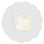 wegreeco Nursing Breast Pads (14 Pack) + Laundry Bag & Travel Storage Bag, 4.7 inch Option - Washable & Reusable Breastfeeding Nursing Pads (Mild, Large)