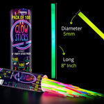 Ammy Glow Glow Sticks Bulk Party Pack, 205 Pcs Kit with Connectors & Glasses for Kids, LED Neon Glow in the Dark Party Supplies for Birthdays & Events