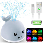 Gigilli Light up Baby Bath Toys for Kids Ages 1-3, Whale Bath Toy Sprinkler, Rechargeable Battery