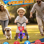 Stable Spider Toddler Tricycle for 1-5 Year Olds with Colorful Lighting, Large Basket & Thickened Noiseless Wheels