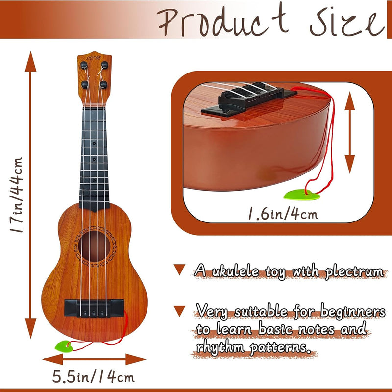 Kids Toy Ukulele Guitar,17 Inch Classical Guitar Musical Toy,4 Strings Guitar Ukulele Educational Learning Toy for Toddlers and Preschoolers