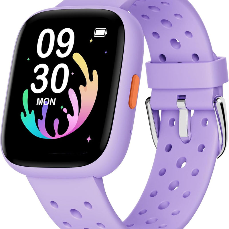 BIGGERFIVE 1.8" Kids Smart Watch, Fitness Tracker, Heart Rate Monitor, Sleep Tracker, IP68 Waterproof, Puzzle Games for 5-16 Year Old Girls Boys Teens, Blue