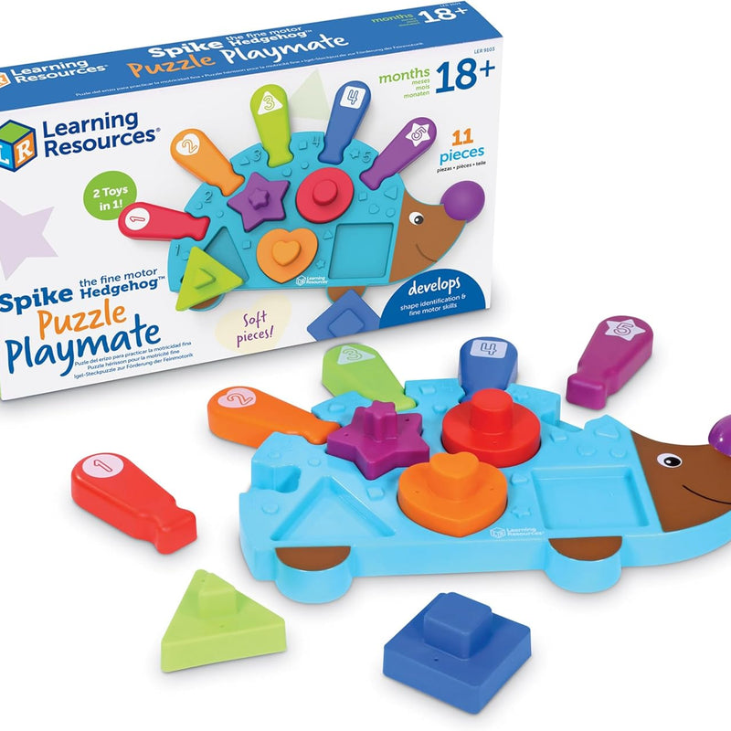 Learning Resources Spike The Fine Motor Hedgehog, Toddler Montessori Toy, Stacking Shape, Gifts For Boys And Girls