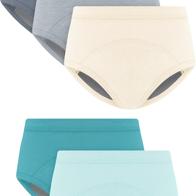 Hanes Boys' Potty Training Underwear, Light Leaks Toddler Cotton Briefs and Boxer Briefs, Multi-pack