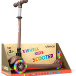Pink Mini 3 Wheel Scooter for Kids with LED Light-Up Wheels