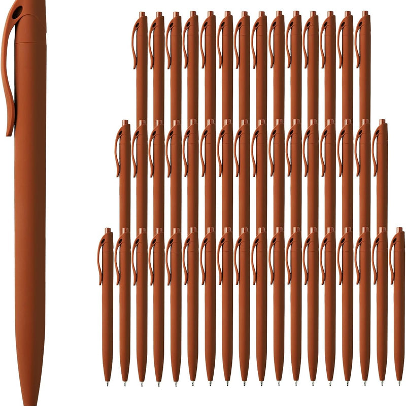 deegtran Pens Bulk, 50 Pack No Bleed Grey Barrel Black Ink Click Pens, Wholesale Retractable Ballpoint Pens, Pen Medium Point, Smooth black Ink Pen, 1.0MM