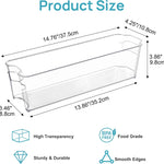 Vtopmart 4Pcs Clear Breastmilk Storage Bags Container in Freezer Fridge | BPA-free Plastic Storage Bins, For Breast Milk Baby Pouches Formula Bottles and Yogurts, In Freezer Fridge and Pantry