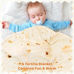 Lhedon Taco Blanket Baby Tortilla Blanket Burrito Swaddle 0-9 Months | Baby essentials blanket with 285 GSM soft flannel, ideal for nursery, stroller and travel, featuring a cute photo prop design
