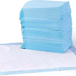 Amazon Basics Leak-Proof Dog and Puppy Potty Training Pee Pads with Quick-Dry 5-Layer Super Absorbent Design, Regular Size 22 x 22 inch, Blue & White, 100 Count