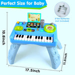 Baby DJ Table Musical Piano Toys for Toddlers Boys Girls with Music & Light | Baby Activity Table Toddler Learning Educational Music Instruments Infant Toy for Boy First Birthday Gifts