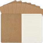 ZCZN 5 Pack A5 Kraft Notebooks Bulk, 8.15x5.5 Inches Lined Paper Journaling Notebooks, Notebooks for Work, Composition Notebooks for School, Journal Notebooks for Office, 60 Pages