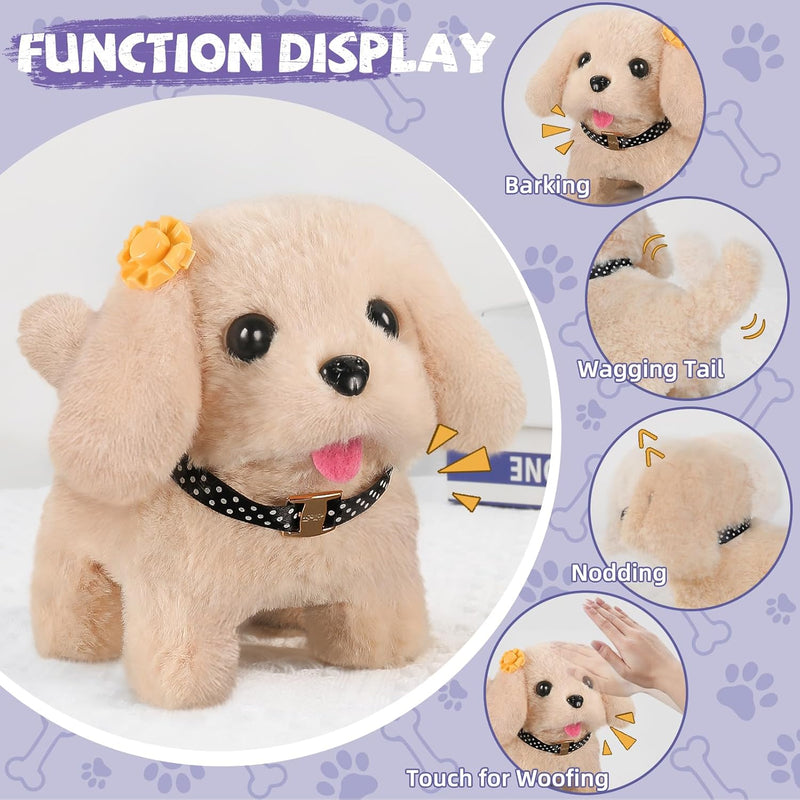 Vanvimen 16 Pcs Robot Dog Toys for Girls, Toys for 3 4 5 6 7 8 Year Old Girls Kids Boys, Realistic Robot Puppy Toddlers Girl Toy for 5-7 6-8, Ideas Birthday Gifts for Girl 3 4 5 6 Year Old