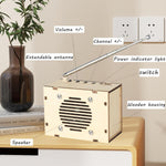 Build Your Own FM Radio Kit for Kids Age 8-12 STEM Toys with Classic Wood Design
