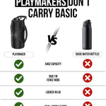 Under Armour Insulated Water Bottle with Handle & Fence Hook, Half Gallon Sports Water Jug, Leak-Resistant & BPA-Free for Baseball, Football & Gym - Black/Black, 64oz