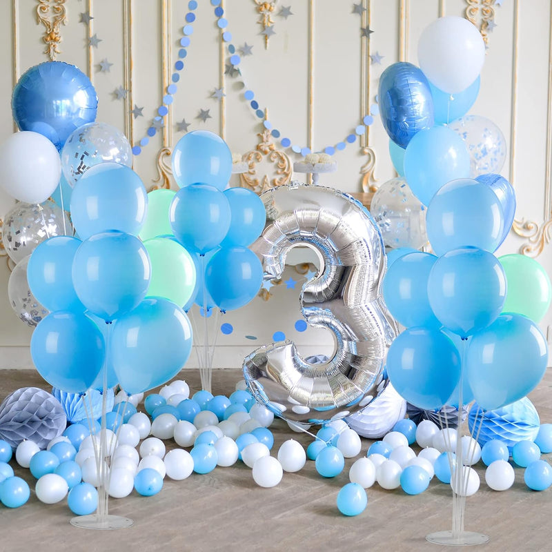 4 Sets Balloon Stand Kits with Base for Table, Graduation, Birthday, Baby Shower, Gender Reveal Party Decorations