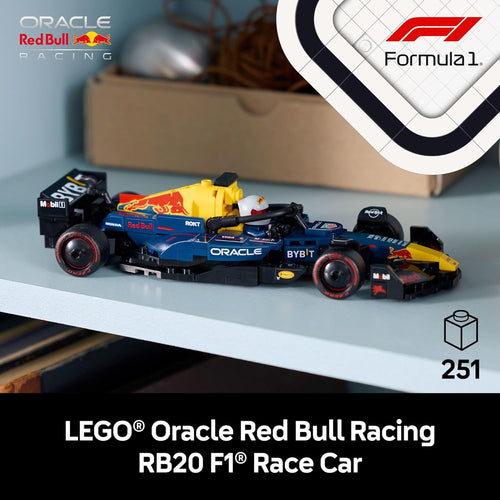 LEGO Speed Champions Oracle Red Bull Racing F1 Race Car Model Kit for Adults, Ages 18+ with Realistic Features - Red Bull F1 Display