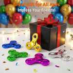 Fidget Toys Adults 5 Pack,Electroplated Metal Fidget Spinner Stress Reducer,High Speed 3-5 Min Quite Spins,Fidgets for Adults & Teens & Kids Age 6+