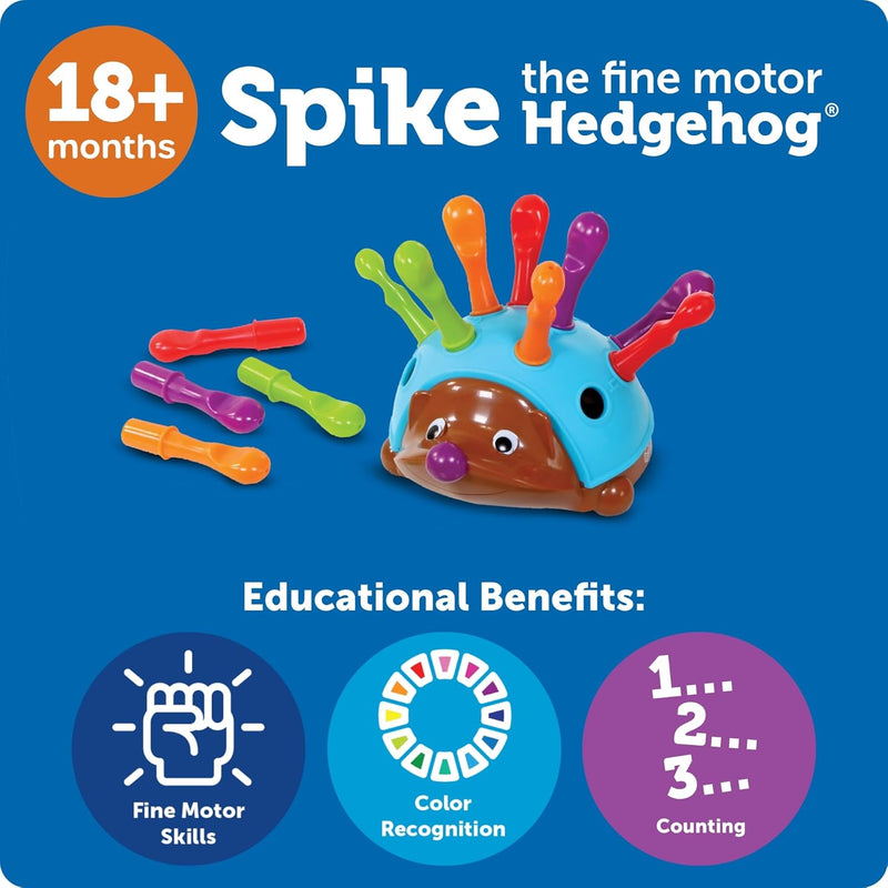Learning Resources Spike The Fine Motor Hedgehog, Toddler Montessori Toy, Stacking Shape, Gifts For Boys And Girls