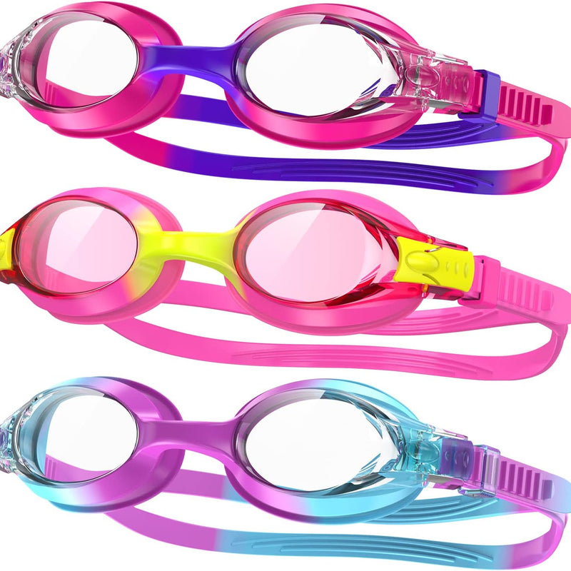 findway Kids Swim Goggles, Kids Swimming Goggles Anti-fog No Leaking Girls Boys for Age 3-12