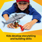 LEGO Creator Fierce Shark with Treasure Chest Building Toy for Kids, Ages 8+ - 3 in 1 Shark and Sea Animal Toy