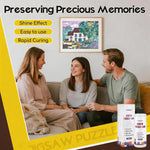 YAKAMOZ Clear Jigsaw Puzzle Glue with Precision Applicator – Non-Toxic, Quick Dry & Water-Soluble for Puzzles up to 5000 Pieces (200ML)