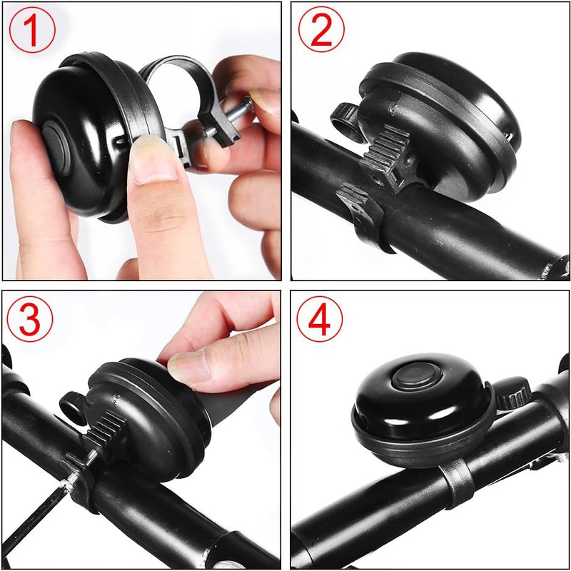 Aluminum Accmor Classic Bike Bell, loud crisp clear sound for adults and kids