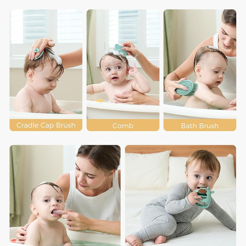 Momcozy Elite Baby Kit, Superior Baby Shower Gift & Registry Essential Kit | Grooming&Health&Cleansing Care Set,Electric Nail File & Nasal Aspirator,Tummy Wrap,Thermometer,Bath Brush,Teether,Storage Bag