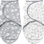 Biloban Baby Swaddles 0-3 Months for Boy Girls, Baby Swaddle | Newborn Swaddle, Cotton Swaddle Blanket, Baby Essentials, Lovely Grey Print, 2 Pack