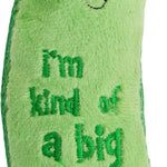 Catstages Crunchy Pickle Kicker Cat Toy – Plush Crinkle Toy with Catnip and Dental Mesh, 6.5"