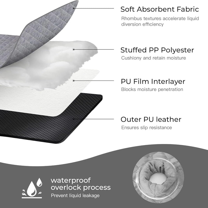 2 Pack Waterproof Piddle Pads Carseat Potty Training Car Seat Protector Waterproof Car Seat Liner Cover to Prevent Pee