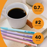 BIC Xtra-Smooth Pastel Mechanical Pencils with Erasers, Medium Point (0.7 mm), Bulk School Supplies for Students and Teachers, 40-Count Pack