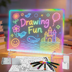 16'' Colorful LED Drawing Board for Kids with 8 RGB Light Modes and 13 Effects - White Tracing Book