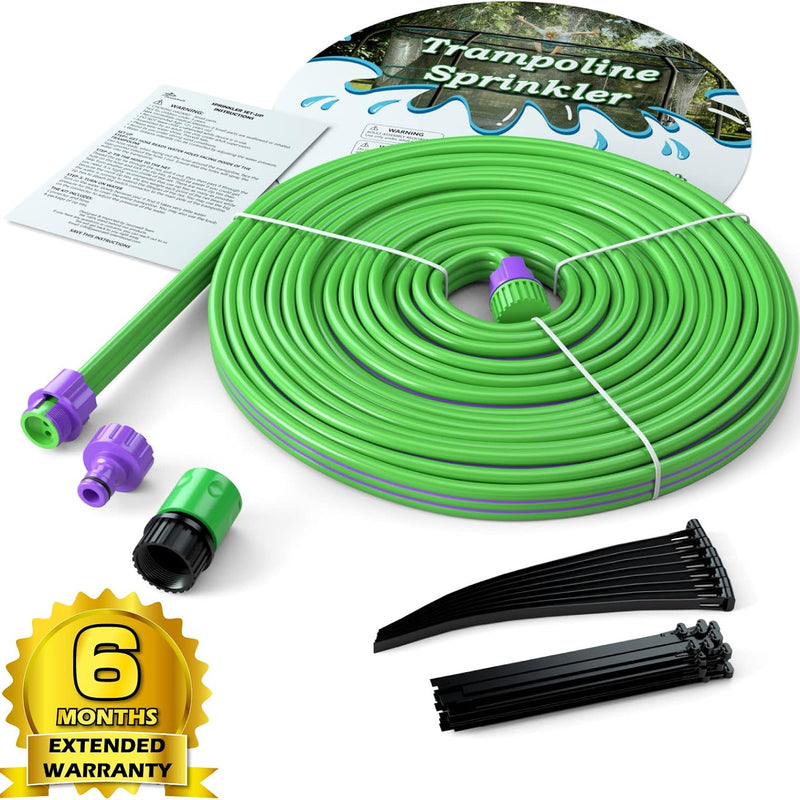 Jasonwell Trampoline Sprinkler Kids Outdside: Trampoline Accessories Waterpark Tropical Party Summer Outdoor Fun Water Games Toys Sprinklers Backyard Water Park Activity Toy for Kids Boys Girls (39FT)