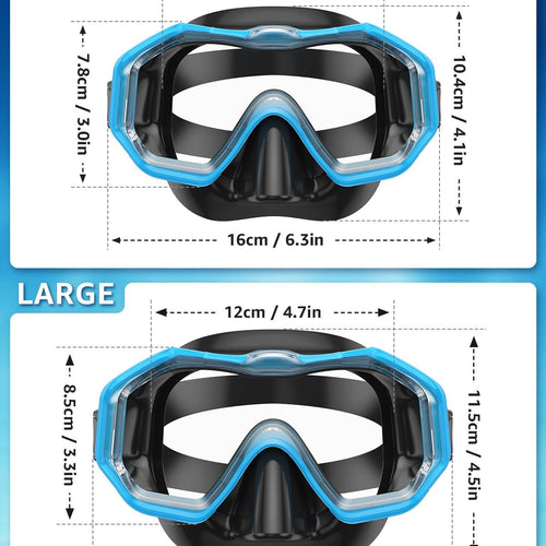 WSTOO Swim Goggles with Nose Cover for Ages 5-12, Youth, Adults, Unisex | Anti-Choking Design, Shatter-Resistant, Anti-Fog, Leak-Proof, Lightweight, Small for kids, Large for Adults