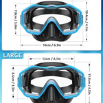 WSTOO Swim Goggles with Nose Cover for Ages 5-12, Youth, Adults, Unisex | Anti-Choking Design, Shatter-Resistant, Anti-Fog, Leak-Proof, Lightweight, Small for kids, Large for Adults