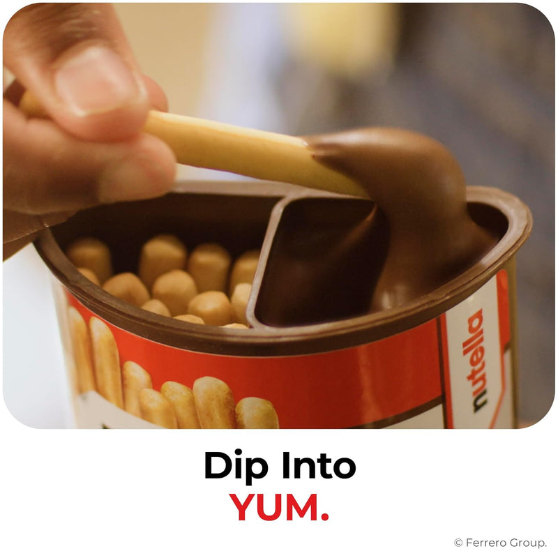 Nutella & GO! Chocolate Hazelnut Spread with Cocoa + Breadsticks, 10 Snack Packs, 1.8 oz Each