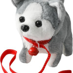 KSABVAIA Plush Teddy Toy Puppy Electronic Interactive Dog - Walking, Barking, Tail Wagging, Stretching Companion Animal for Kids Toddlers